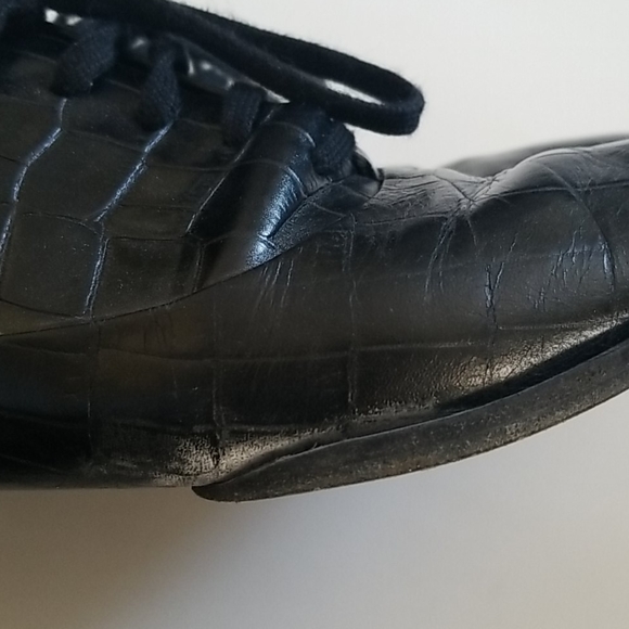 Alexander Wang Ingrid Lace Up Oxford Black Croc 36 - Picture 10 of 11